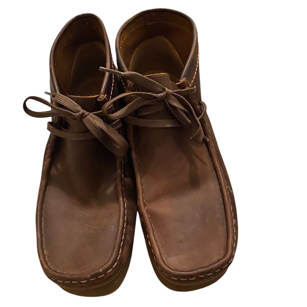 Clarks Classic Brown Leather Wallabee Chukka Boots‎ Moccasin Style Comfort Shoes